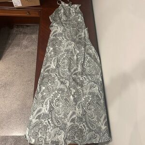 Elegant Green Paisley Dress